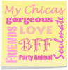 girl friends Sticky Note