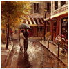 romantic stroll in the rain