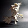 an origami werewolf