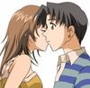 A anime kiss