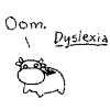 a dyslexic cow