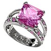 4k Pink CZ Diamond Ring