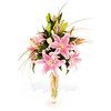 a bouquet of oriental lilys