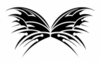 Goth Butterfly Wings Tattoo