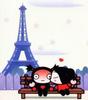 Pucca kiss in Paris