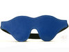 Blue Leather Fur Blindfold