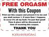 Orgasm coupon