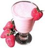 a cup of strawberry milkshake