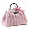 Pink furry purse