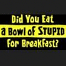 did u eat a bowl of stupid